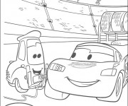 Coloriage et dessins gratuit Cars  Guido et Flash à imprimer