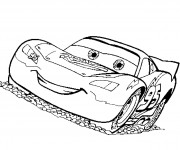 Coloriage et dessins gratuit Flash Mcqueen heureux à imprimer