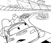 Coloriage Flash Mcqueen voiture de course