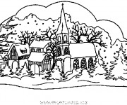 Coloriage et dessins gratuit Chalet en couleur à imprimer