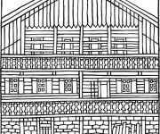 Coloriage Chalet magnifique