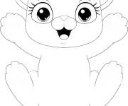 Coloriage Chat licorne mignonne