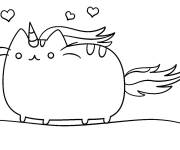 Coloriage Chat licorne Pusheen