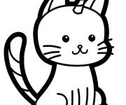 Coloriage Chat licorne stylis&eacute;