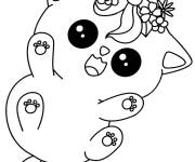 Coloriage Chaton licorne trop mignonne