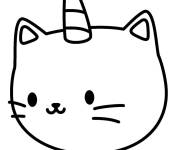 Coloriage et dessins gratuit Museau d’un chat licorne à imprimer