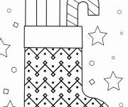 Coloriage Aper&ccedil;u facile du bas de No&euml;l pour les enfants