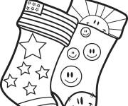 Coloriage et dessins gratuit Belles chaussettes de noël à imprimer