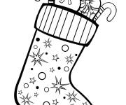 Coloriage et dessins gratuit Botte de noel à imprimer à imprimer