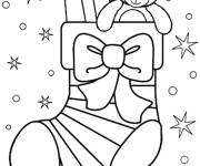 Coloriage Botte de noel fait &agrave; la main