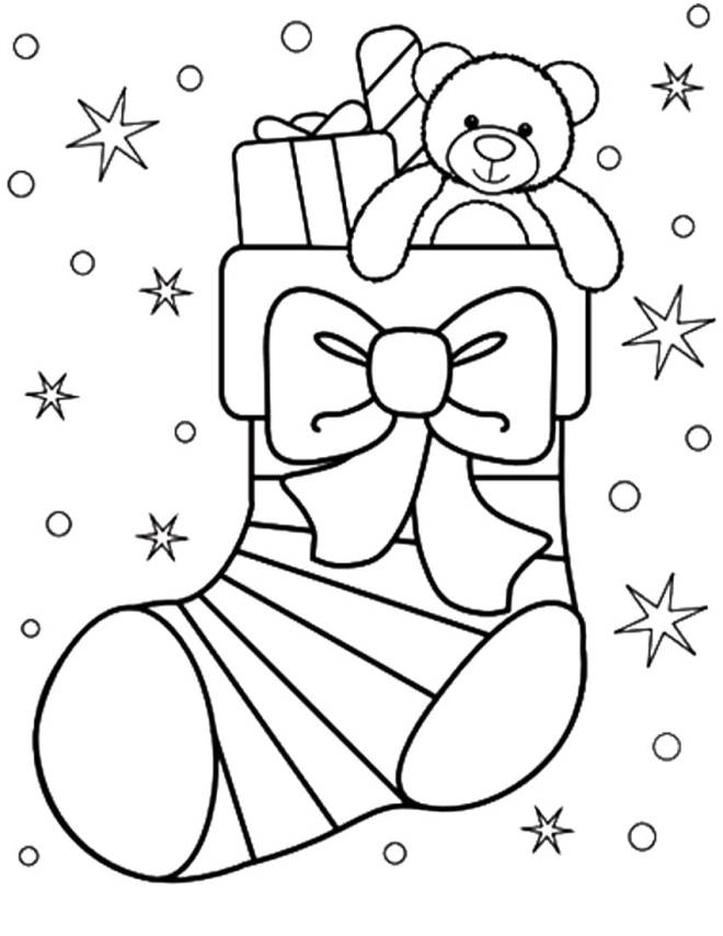 Coloriage Botte de noel fait à la main dessin gratuit à imprimer