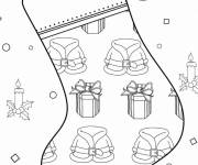 Coloriage Botte de noel imprimable