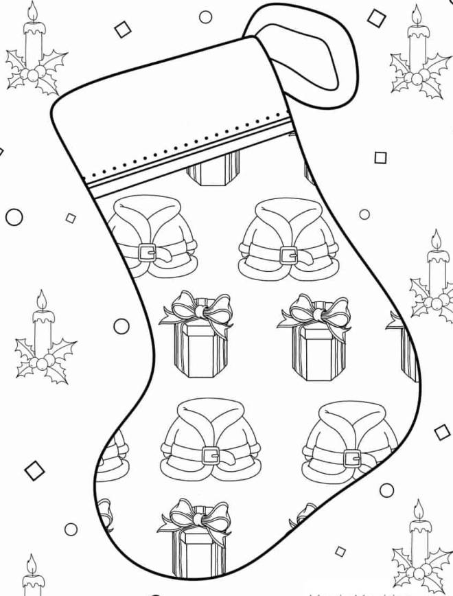 Coloriage Botte de noel imprimable dessin gratuit à imprimer