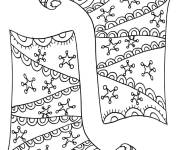 Coloriage botte d&eacute;cor&eacute;s avec les symboles de No&euml;l