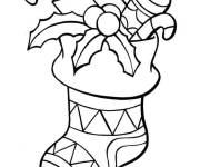 Coloriage Cadeaux emball&eacute;s dans les chaussettes de noel