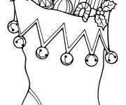 Coloriage Chaussette de noel parsem&eacute;e de jouets