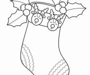 Coloriage Chaussette de No&euml;l pour les tout-petits