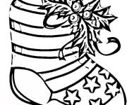 Coloriage Chaussette de noel sans cadeaux