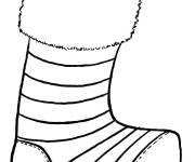 Coloriage Chaussette en laine pour l'hiver