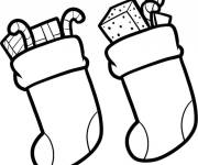 Coloriage Chaussettes de noel pour enfant