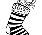 Coloriage Goodies dans chaussettes de noel