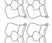 Coloriage Illustrations de botte de noel facile