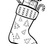 Coloriage La d&eacute;coration des chaussette de noel