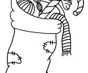 Coloriage Sucettes dans un bas de noel