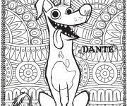 Coloriage Chien mexicain Dante de dessin animé