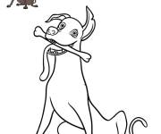 Coloriage et dessins gratuit Dante avec un os à imprimer