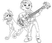 Coloriage et dessins gratuit Dante d'amuse avec Miguel à imprimer