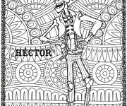 Coloriage Hector squelette du film Coco de Disney Pixar