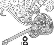 Coloriage La guitare Miguel