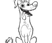 Coloriage Le chien Dante rigolo
