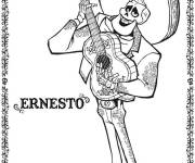 Coloriage Le musicien Ernesto de la Cruz de Coco Disney