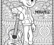 Coloriage Le musicien mexicain Miguel