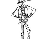 Coloriage Le squelette Hector Coco Disney