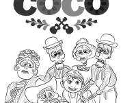 Coloriage Les personnages de Coco Disney