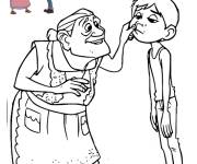 Coloriage et dessins gratuit Mama Coco avec Miguel Rivera à imprimer