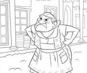 Coloriage Mama coco en col&egrave;re