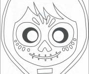 Coloriage Masque Coco Disney de dessin anim&eacute;
