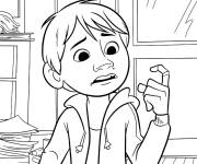 Coloriage Miguel a un probl&egrave;me