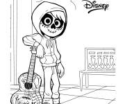 Coloriage Miguel  de Coco Disney