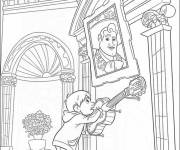 Coloriage Miguel donne hommage a son musicien pr&eacute;f&eacute;r&eacute;