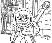 Coloriage Miguel, le petit musicien