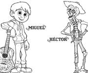 Coloriage Personnages de cartoon Miguel et Hector