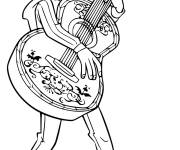 Coloriage Portrait du jeun musicien Miguel de Coco Disney