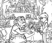 Coloriage Sc&egrave;ne Coco Disney Pixar