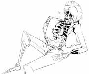 Coloriage Squelette Coco Disney au crayon