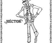 Coloriage Squelette de musicien mexicain Hector